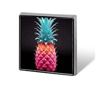 Pin's en forme d'ananas coloré - Broche carrée tendance - Épingles à boutons en alliage émaillé - Pour chapeaux, chemises, vêtements, sacs