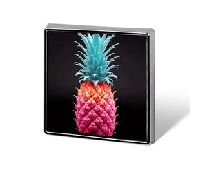Pin's en forme d'ananas coloré - Broche carrée tendance - Épingles à boutons en alliage émaillé - Pour chapeaux, chemises, vêtements, sacs