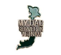 Pin's en forme de chapeau « My Dad Served in Vietnam » VetFriends.com, Métal, Sans pierre précieuse
