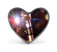 Pin's en forme de cœur en métal pour chemises, vestes, chapeaux, Love form, Aluminium, Pas de gemme