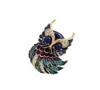 Pin's en forme de hibou peint à la main avec base en métal léger pour offrir des occasions formelles, taille unique, Comme décrit