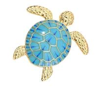 Pin's en forme de tortue sculptée complexe - Léger - Pour anniversaire, anniversaire de mariage - Design moderne, taille unique, Comme décrit