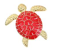 Pin's en forme de tortue sculptée - Léger - Pour anniversaire, anniversaire de mariage - Bijoux d'animaux gravés, TAILLE UNIQUE, Comme décrit