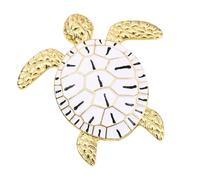 Pin's en forme de tortue sculptée - Léger - Pour anniversaire, anniversaire de mariage - Bijoux d'animaux gravés, TAILLE UNIQUE, Comme décrit