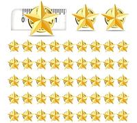 Pin's en forme d'étoile pour le 4 juillet commémoratif du jour des anciens combattants - Argenté ou doré - Décoration de costume, 30MM, Métal, Sans pierre précieuse