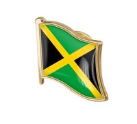 Pin's en métal émaillé avec drapeau de la Jamaïque, drapeau de la Jamaïque, amitié, décoration de bijoux tendance (1 pièce)