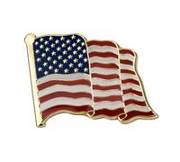 Pin's en métal émaillé drapeau diplomate des États-Unis d'Amérique - Étoiles et rayures - 2,4 x 2 cm - Symbole national patriotique pour événements et voyages