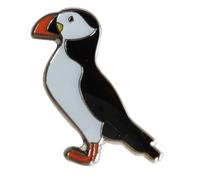 Pin's en métal émaillé en forme d'oiseau macareux arctique