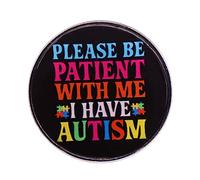 Pin's en métal émaillé « Please be Patient with Me I Have Autism » pour sensibilisation à l'autisme - Cadeau de soutien à l'autisme, Métal, Pas de gemme