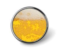 Pin's en métal en Forme de Mousse de bière, Badge à épingle personnalisé, Badge Rond Classique en émail pour Vestes, Sacs à Dos et Sacs.