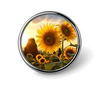 Pin's en métal pour chihuahua portant un chapeau - Léger et durable - Tendance - Rond - Pour chemises, t-shirts, vestes, Circular, Aluminium, Pas de gemme