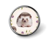 Pin's en métal Rond en Forme de hérisson, Adorable Badge Tendance pour Chemises, Vestes et Chapeaux.
