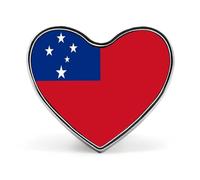 Pins et boutons à l'effigie du drapeau national de l'État indépendant des Samoa - Pins personnalisés carrés/cercles/cœurs