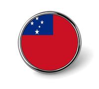 Pins et boutons à l'effigie du drapeau national de l'État indépendant des Samoa - Pins personnalisés carrés/cercles/cœurs