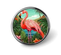 Pin's fantaisie flamant rose tropical, épingle à revers, broche, cravate, bijoux, décoration pour chapeaux, vestes, chemises