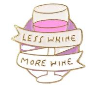 Pin's féministe en émail pour les amateurs de vin, Klein, Métal non précieux