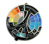 Pin's Fidget Spinner à roue chromatique - Pin's émaillé interactif 20 teintes for artistes, outil de théorie des couleurs anti-stress(Pin)