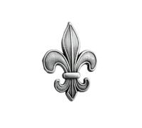 Pin's Fleur De Lys - Argent Brossé - Royauté Française - Royal - qualité de finition - Epingle - Broche - Badge - ROYAL-FLEUR-LYS