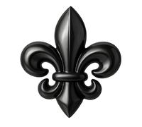 Pin's Fleur de Lys France | Broche Classique et Elégante | Pins Costume Homme | Cadeau Epinglette de Mariage | Accessoire Français Luxe Noir Mat
