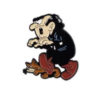 Pin's Gargamel - Schtroumpfs - Dessin Animé Vintage Annees 80 Pop Culture - Pin Epinglette Broche Decorative Accessoire pour Sac Trousse Vetement, 3.1 x 2.8 cm