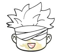 Pin's Gojo Satoru Anime | Jujutsu Kaisen | Bouton Kawaii pour vêtements, Klein, Métal non précieux