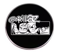 Pin's Gorillaz logo en métal rond badge groupe de musique rock pop