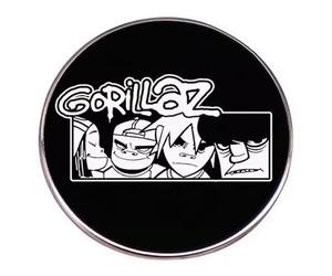 Pin's Gorillaz logo en métal rond badge groupe de musique rock pop