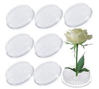 Pin's grenouilles à clipser - Porte-fleurs rond transparent pour arrangements - Portable - Décoration de jardin - Pour fixer des fleurs - Porte-stylo transparent pour arrangements floraux