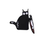 Pin's humoristique en émail en forme de chat « I Am Small And Sensitive But Also Fight Me » "I Do What I Want", Métal, Métal.
