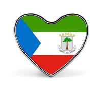 Pin'S Humoristiques Avec Le Drapeau De La République De Guinée Équatoriale Broches Carrées Rondes Forme De Cœur Pour Femmes Hommes Épingles À Revers Sacs À Dos Vestes Accessoires Fantaisie Cadeaux