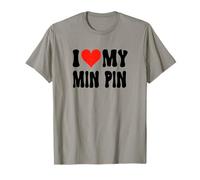 Pin's I Love My Min - Chien - Cœur Mignon drôle Animal de Compagnie T-Shirt
