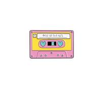 Pin's K7 1990 Jaune Et Rose "best Of The 90's" - Musique - qualité de finition - Epingle - Broche - Badge - PINS HUMOUR - ORIGINAUX