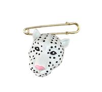 Pin's léopard de style rétro avec artisanat émaillé unique en forme d'animal - Accessoire pour tenue tendance - Cadeau unisexe pour les amateurs de mode, One Size, Comme décrit