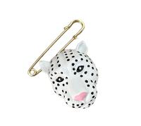 Pin's léopard de style rétro avec artisanat émaillé unique en forme d'animal - Accessoire pour tenue tendance - Cadeau unisexe pour les amateurs de mode, One Size, Comme décrit