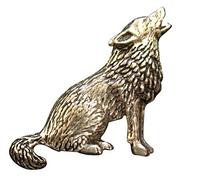 Pin's Loup hurlant | pour le chapeau ou le revers | Pin's Button | vieil argent