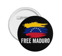 Pin's Maduro gratuit - Non à la guerre américaine contre le Venezuela - Insigne métallique (1 pièce)