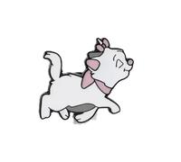 Pins Marie des Aristochats, Chat Blanc avec Noeud Rose, Aristocats, Dessin Animé Classique Vintage, Epinglette Accessoire Sacs Vetements 2.3 x 2.7 cm