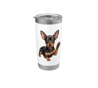 Pin's miniature en forme de chiot avec inscription « Dad Mom I Love My Pup » Gobelet isotherme en acier inoxydable double paroi