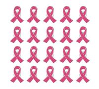 Pin's Octobre Rose 2024 Lot de 20 Broches, Ruban Rose de Sensibilisation Cancer du Sein Accessoires Soutenir la Cause Survivante du Sein Femmes Broche 6x4 cm (6X4CM)