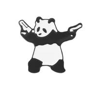 Pin's panda en émail | Épinglette amusante en forme d'animal | Cadeau de collection insolite pour les amis et les amoureux de la nature (3 x 3 cm)