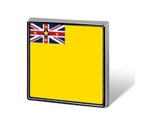 Pin'S Personnalisé Avec Drapeau De Niue Épinglette Ronde/Carrée/En Forme De Cœur En Métal Avec Bouton Papillon Pour Homme Et Femme Accessoire Cadeau