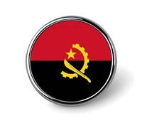 Pin'S Personnalisé Avec Drapeaux Nationaux De La République D'Angola Épinglette Ronde/Carrée/En Forme De Cœur En Métal Avec Bouton Papillon Broches Pour Hommes Et Femmes Accessoires Cadeau