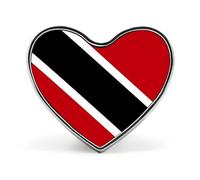 Pin'S Personnalisé Avec Drapeaux Nationaux De La République De Trinité-Et-Tobago Épinglette Ronde/Carrée/En Forme De Cœur En Métal Avec Bouton Papillon Broches Pour Hommes Femmes Accessoires Cadeau