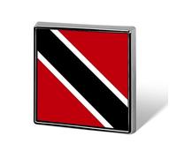 Pin'S Personnalisé Avec Drapeaux Nationaux De La République De Trinité-Et-Tobago Épinglette Ronde/Carrée/En Forme De Cœur En Métal Avec Bouton Papillon Broches Pour Hommes Femmes Accessoires Cadeau