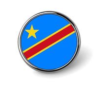 Pin'S Personnalisé Avec Drapeaux Nationaux De La République Du Congo Épinglette Ronde/Carrée/En Forme De Cœur En Métal Avec Bouton Papillon Broches Pour Hommes Et Femmes Accessoires Cadeau