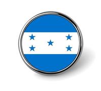 Pin'S Personnalisé Avec Drapeaux Nationaux De La République Du Honduras Épinglette Ronde/Carrée/En Forme De Cœur En Métal Avec Bouton Papillon Broches Pour Hommes Et Femmes Accessoires Cadeau