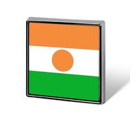 Pin'S Personnalisé Avec Drapeaux Nationaux De La République Du Niger Épinglette Ronde/Carrée/En Forme De Cœur En Métal Avec Bouton Papillon Broches Pour Hommes Et Femmes Accessoires Cadeau