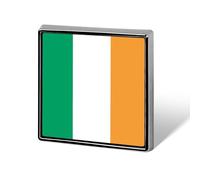 Pin'S Personnalisé Avec Drapeaux Nationaux Irlandais Épinglette Ronde/Carrée/En Forme De Cœur En Métal Avec Bouton Papillon Broches Pour Hommes Et Femmes Accessoires Cadeau