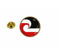 Pins Pin Badge Pin's Drapeau Maori Nouvelle Zelande Rond Cocarde