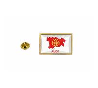 Pins Pin Badge Pin's Drapeau Pays Carte Departement Aude